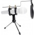 TTSTAR  Desktop Tripod Microphone Stand with Pop Filter + Shock Mount 