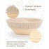 FORSUN Bread Banneton Proofing Basket Set of 2, 9 Inch Round & 10 Oval Cane Sourdough Baskets with Lame + Dough Scraper Linen Liner Basting Brush for Making Baking Fermentation