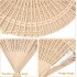 FORSUN 4 Pieces Handheld Fans, Silk Folding Fans with Bamboo Frames for Dancing Cosplay Wedding Party Props Decoration, White Blue