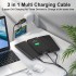 Zerist Multi Charging Cable RAVIAD 4FT 3 in 1 Multi Charger Nylon Braided Multiple USB Fast Charging Cord Adapter IP Type-C Micro USB Port Connectors for Phone 12 11/Tablets/Samsung Galaxy/Pixel/Sony/LG/HTC