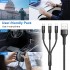 Zerist Multi Charging Cable RAVIAD 4FT 3 in 1 Multi Charger Nylon Braided Multiple USB Fast Charging Cord Adapter IP Type-C Micro USB Port Connectors for Phone 12 11/Tablets/Samsung Galaxy/Pixel/Sony/LG/HTC