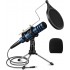 TTSTAR Computer Microphone  USB Condenser PC Mic Bundle 192kHz/24Bit Plug & Play Recording Equipment for YouTube, Voice Over, Skype, Twitch, Sound Cloud, Zoom