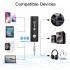 ZIIDOO Mini Wireless Bluetooth Receiver, Bluetooth 5.0 Car Adapter & Bluetooth Aux Receiver with Clips Design 3.5mm Stereo Output for Home Audio/Car Audio Stereo System, Headphones, Handsfree Calls 