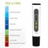 TTSTAR Pocket TDS Meter, 4 PCS Digital Water Quality Tester Filter Pen, Ideal Water Test Meter for Drinking Water Purity Test, Aquariums, Hydroponics, 0-9990ppm, 1 ppm Resolution, 2% Readout Accuracy