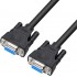 DTECH DB9 RS232 Serial Cable Female to Female Null Modem Cord Cross TX RX line for Data Communication (5 Feet, Black)