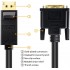 DTECH 3ft Displayport to VGA Cable Display Port to VGA Male Video Adapter with Gold Plated Connector Compatible for HP, Lenovo, Dell, ASUS and More (Black, 3 Feet)