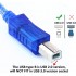 DTECH 6ft Shielded USB Printer Cable 2.0 A Male to B Male Port Data Transfer Square End Wire (6 Feet, Dark Blue)