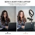 TTSTAR Desk Ring Light for Zoom Meetings - Video Conference Lighting Kit for Laptop Computer, 6” Clip on Table LED Light Lamp with Tripod Stand for Video Recording, Remote Working, Gaming, Vlogging