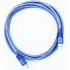 DTECH 6ft Shielded USB Printer Cable 2.0 A Male to B Male Port Data Transfer Square End Wire (6 Feet, Dark Blue)