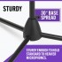 HMKCH Tripod Mic Stand with Soft Grip Twist Clutch, Boom Arm, and Both 3/8" and 5/8" Adapters; Min/Max Height - 6"/99" ,Black