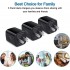 IFEART Wall Charger Cube,1A/5V Single Port USB Wall Plug 3 Pack Travel Black Charging Block Box Adapter Compatible iPhone,Samsung Galaxy A21 A51 A71 S20 S10 S9 S8,A10e,A90,Note20/10,Moto G7 G6,LG Stylo 6/5/4 