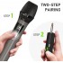 HMKCH Wireless Microphone, Dual UHF Metal Rechargeable Handheld Dynamic Cordless Mic, Karaoke Microphone with Receiver, 6.35mm (1/4") Output, 3.5mm (1/8") Adapter, 160 ft Range, for Party, DJ, Meeting