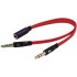 Terasako 3.5mm Female to 2 Male Gold Plated Headphone Mic Audio Y Splitter Flat Cable(Red)